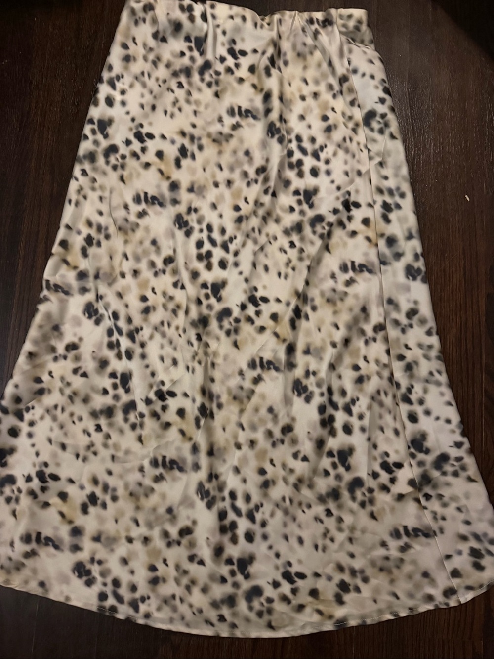Zara Animal-Print Maxi Skirt in Cream, Black and Tan